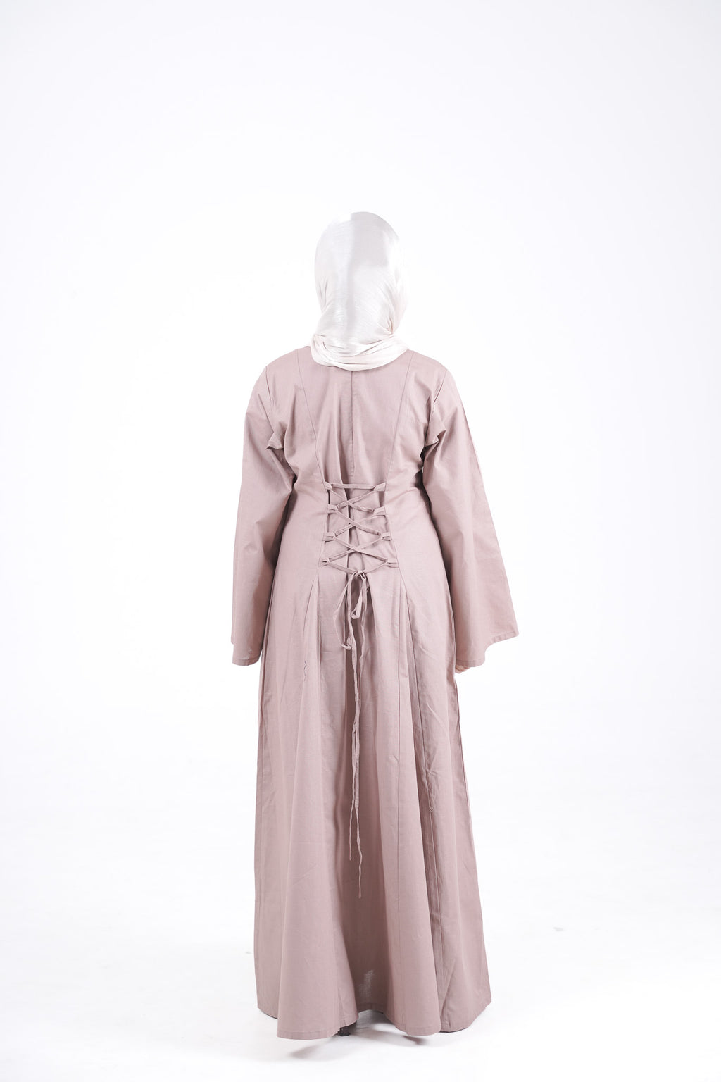 Modest Linen Corset - Rose Brown