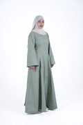 Modest Linen Corset - Sage Green
