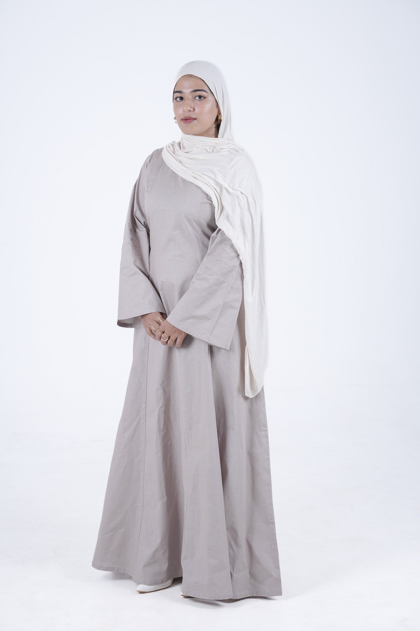 Modest Linen Corset - Cream