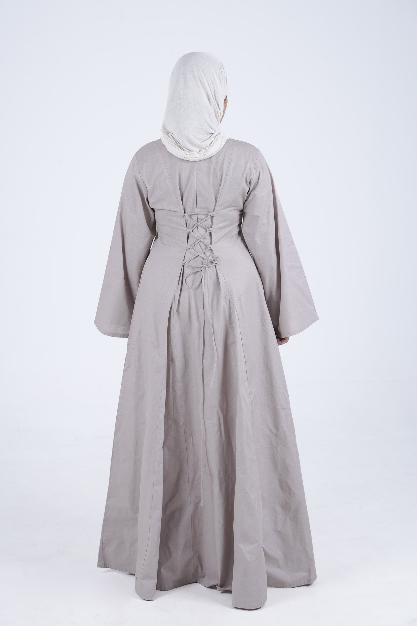 Modest Linen Corset - Cream