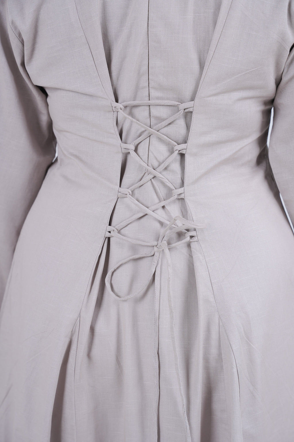 Modest Linen Corset - Cream