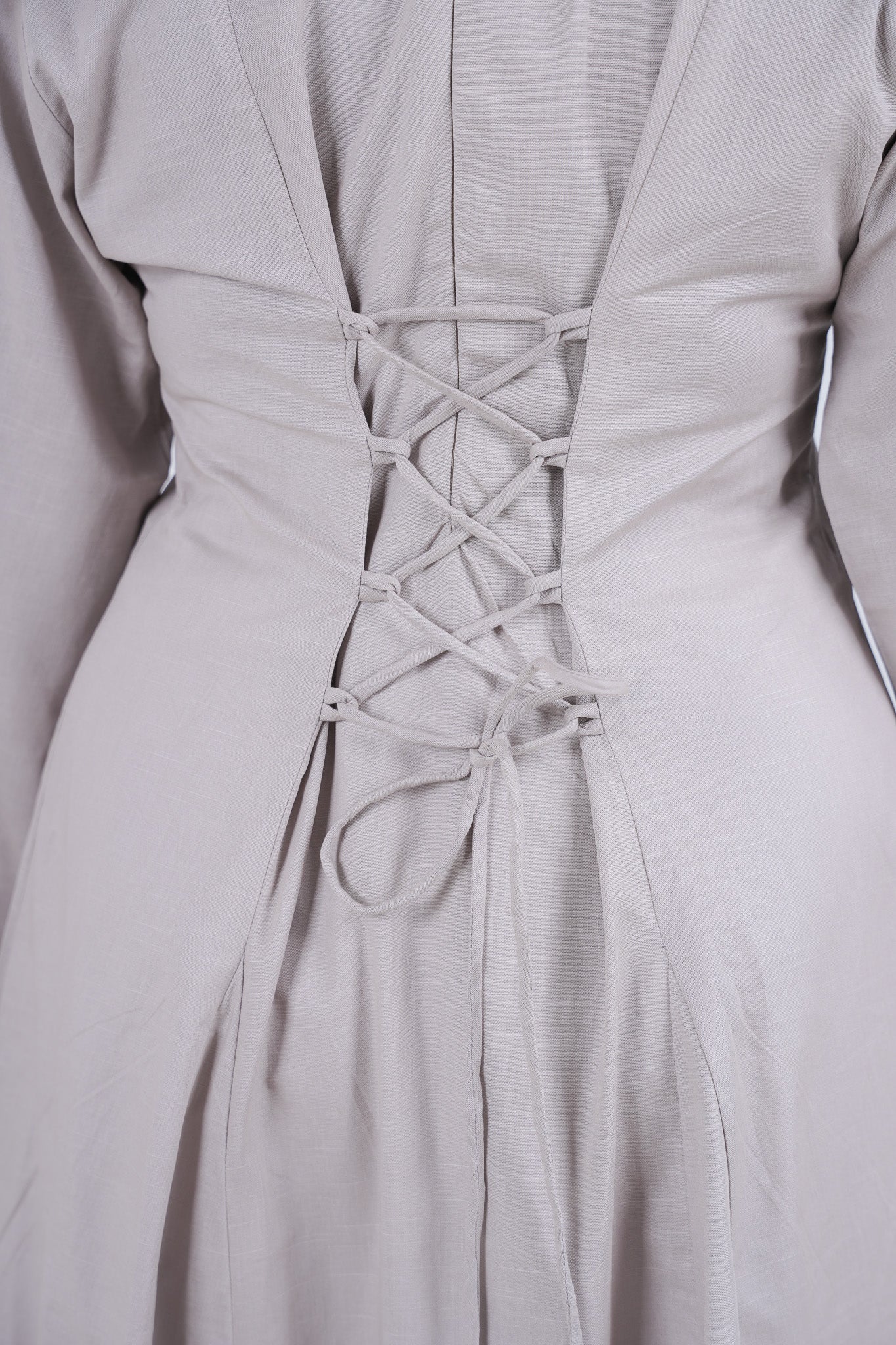 Modest Linen Corset - Cream
