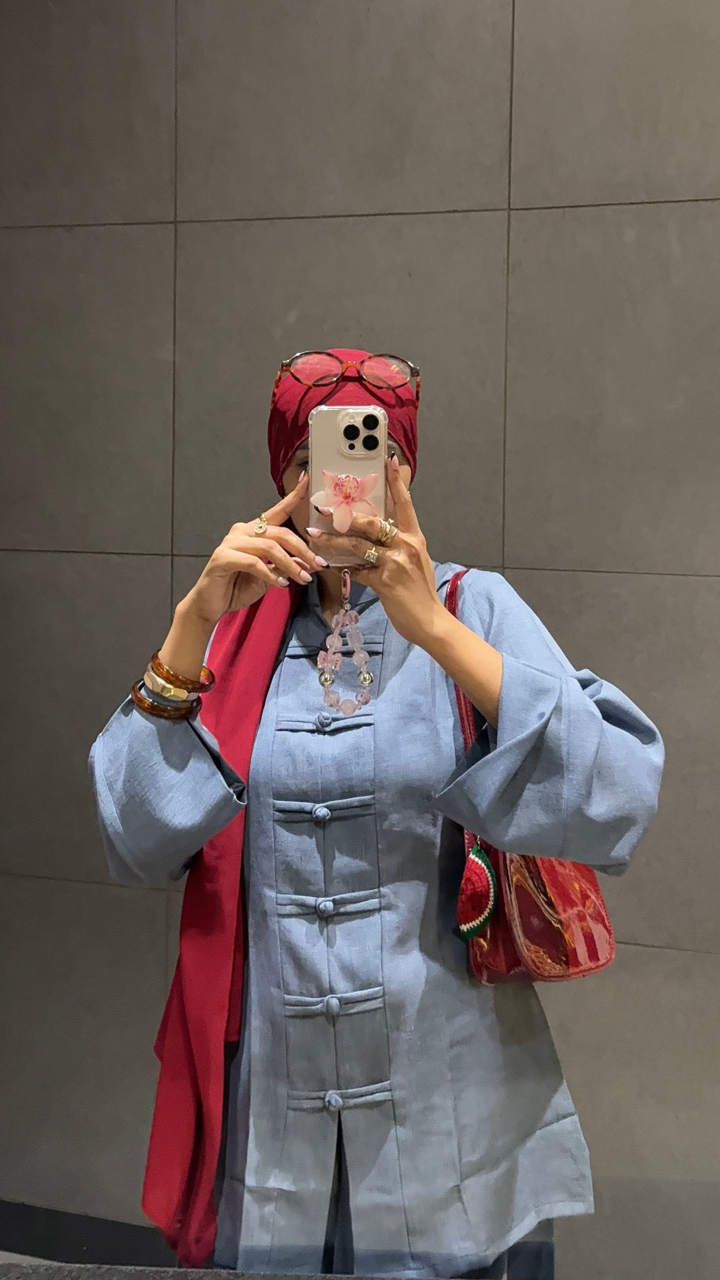 Lune Knot Coord Set - Slate Blue